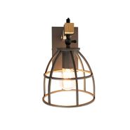 Smart-Wandleuchte-Dunkelgrau-mit-Holz-verstellbar-inkl.-Wifi-A60---Arthur