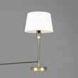 Lampe-de-table-or/laiton-avec-abat-jour-blanc-25-cm-réglable---Parte