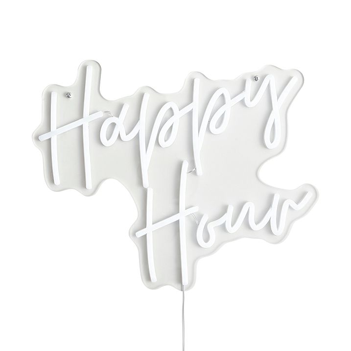 Neonska zidna svjetiljka bijela uklj. LED - Happy Hour