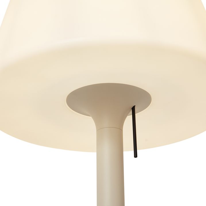 Moderne utendørs gulvlampe beige med hvit skjerm IP44 - Big Virginia