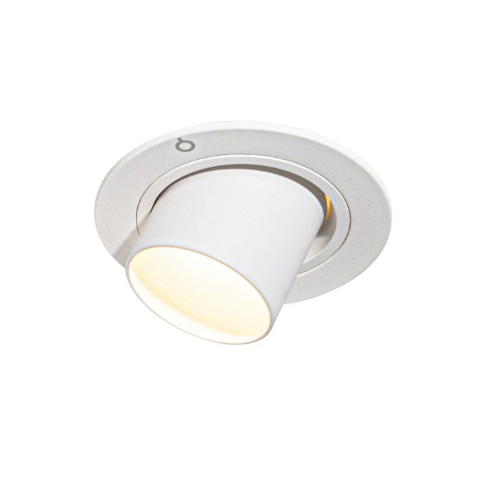 Set van 6 inbouwspots wit GU10 35mm rond kantelbaar - Installa
