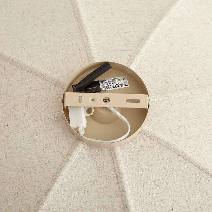 Japandi taklampa beige tyg 70 cm - Haru