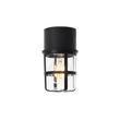 Plafonnier-et-applique-murale-noir-avec-abat-jour-transparent-IP54---Kiki
