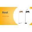 Арт-Деко-подова-лампа-черна-с-черен-абажур---Nest