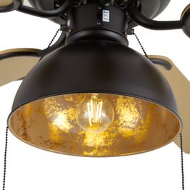 Ventilador-de-techo-negro-con-beige-de-130-cm-con-cordón---Mistral-Magna
