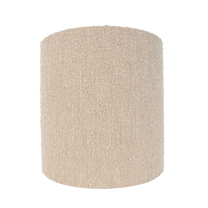 Fabric Lampshade Beige with Bouclé Fabric 40/40 cm