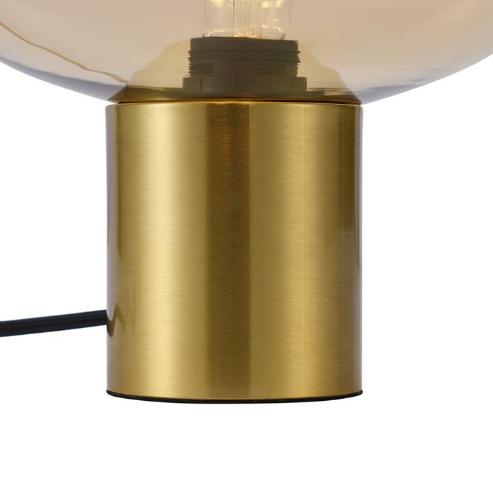Lampă de masă de design din alamă cu sticlă culoarea chihlimbarului - Umbrella