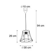 Lampă-suspendată-retro-neagră-30-cm---Granny-Frame