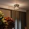 Plafón Art Deco negro con cristal ahumado 3-luces - Laura