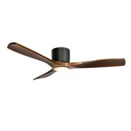 Ventilatore-da-soffitto-nero-con-legno-131,5-cm-con-LED-dimmerabile-con-telecomando---Jerri
