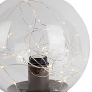 Lampe-de-table-chic-d'hôtel-bronze-foncé-avec-verre-transparent-avec-cordon-lumineux-E27---Pallon-Trend