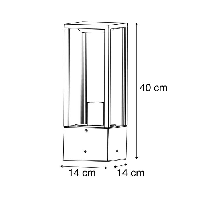 Industrielle Stehleuchte schwarz 40 cm IP44 - Charlois