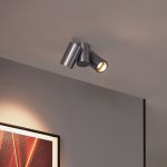 Design opbouwspot gunmetal GU10 50mm 2-lichts kantelbaar - Michael