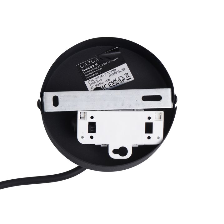 Candeeiro de teto exterior preto IP44 - Cava