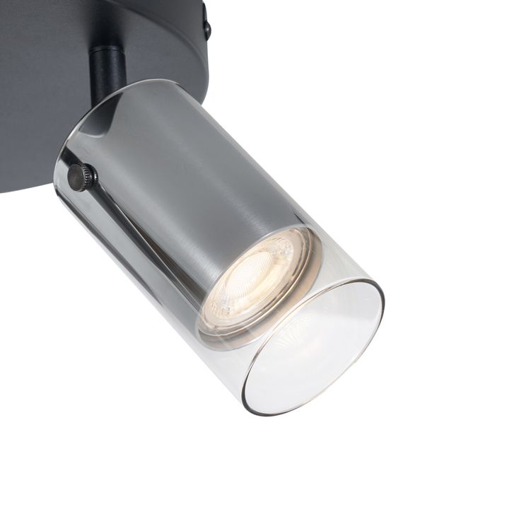 Deckenstrahler Gunmetal Rund 3-flammig drehbar und verstellbar - Drain