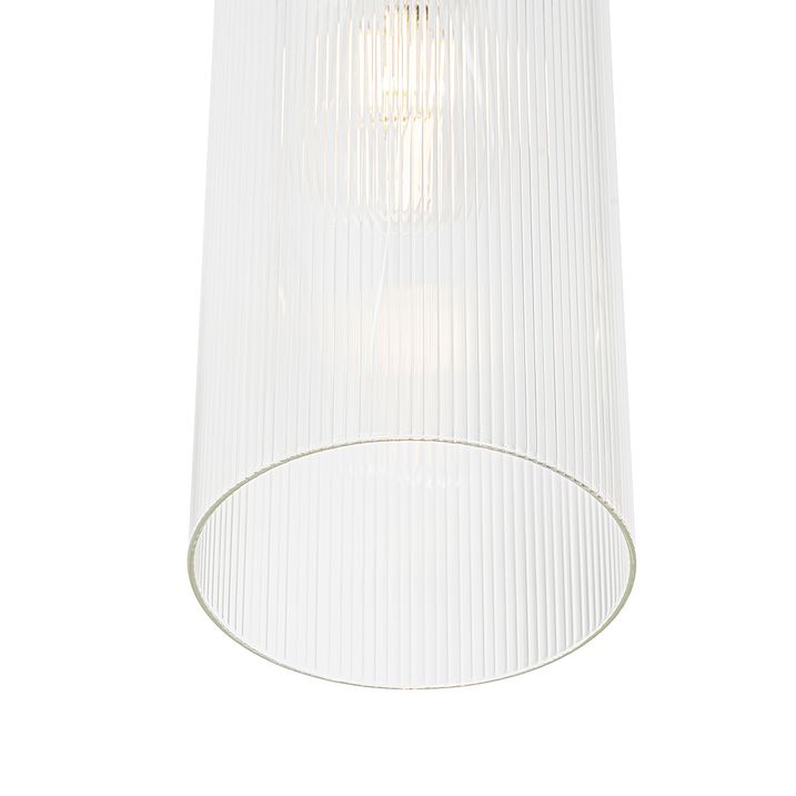 Lámpara colgante Art Deco dorada con cristal 4 luces - Laura