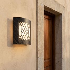 Nowoczesna lampa ścienna zewnętrzna rdzawobrązowa IP44 - Emmerald Classic