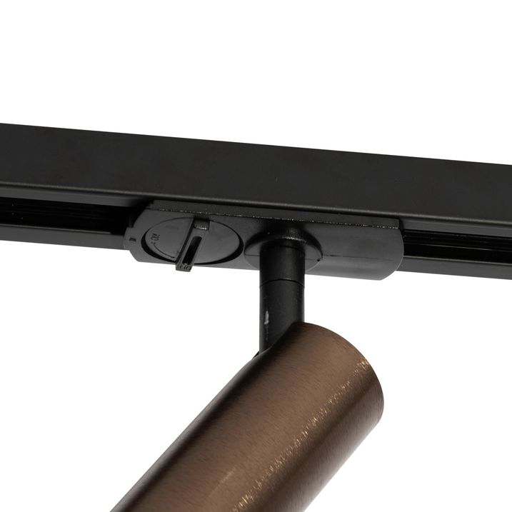 Faretto moderno bronzo scuro per sistema a binario monofase 35 mm - Iconic Jeana Luxe