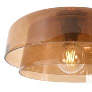 Bloom-Retro-Ceiling-Lamp-with-Double-Amber-Glass-in-Brown