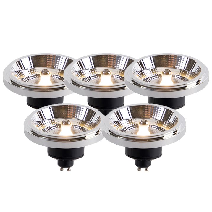 Komplet 5 LED žarnic AR111 GU10 11W 2000K-3000K Zatemnitev do tople