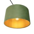 Riippuvalaisin-musta-vihreällä-samettivarjostimella-kultaa-35-cm---Blitz