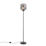 Design-Floor-Lamp-Black-with-Smoke-Glass---Qara
