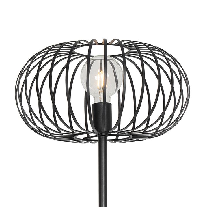 Lampada da terra di design nera - Johanna