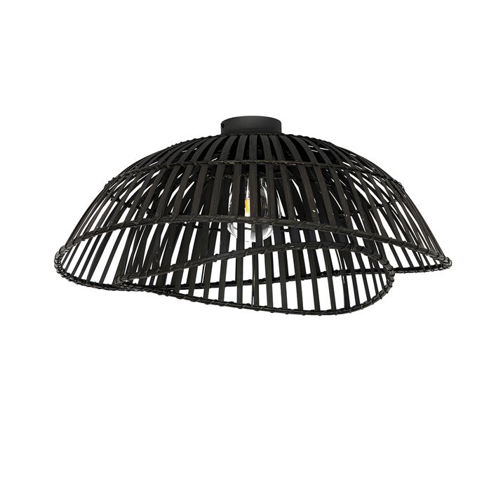 Plafoniera orientala din bambus negru 62 cm - Pua
