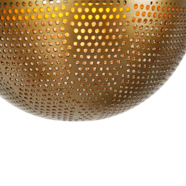 Candeeiro de suspensão industrial bronze com madeira 5 luzes - Haicha