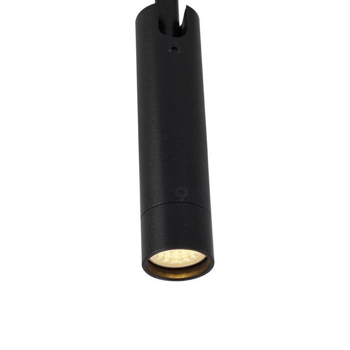 Modern railsysteem met 10 spots zwart 1-fase - Slimline Uzzy
