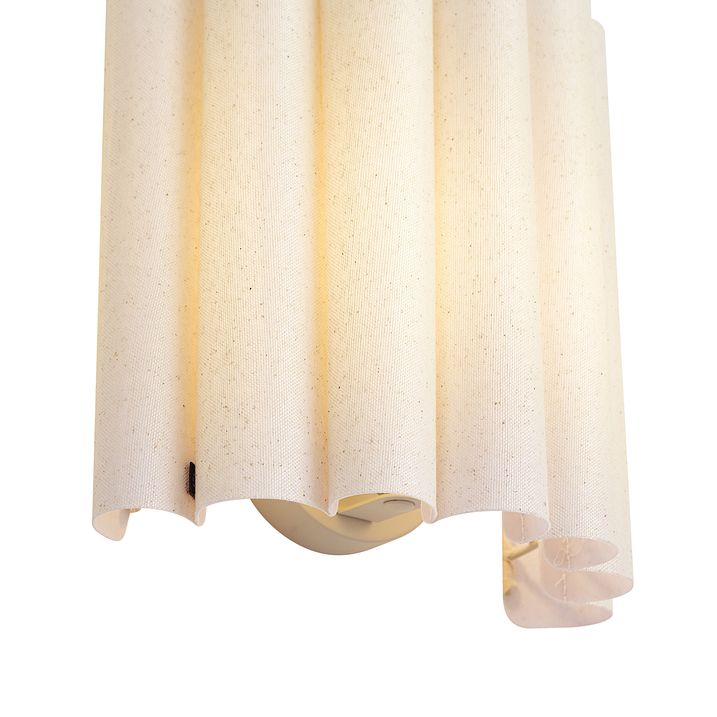 Japandi zidna lampa bež sa lanom 26 cm - Scallop