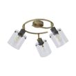 Faretto-da-soffitto-di-design-bronzo-con-vetro-trasparente-rotondo-a-3-luci---Domo