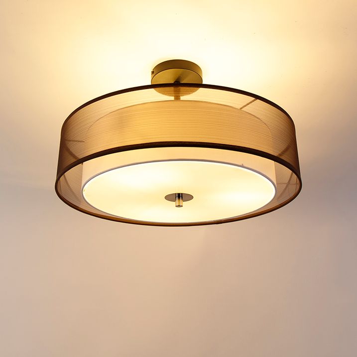 Pametna stropna svetilka rjava z belo 50 cm 3-luči vklj. 3 Wifi A60 - Drum Duo