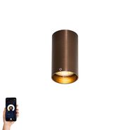 Smart-Surface-Mounted-Spotlight-Dark-Bronze-Incl.-Wifi-GU10-50-mm---Tuba
