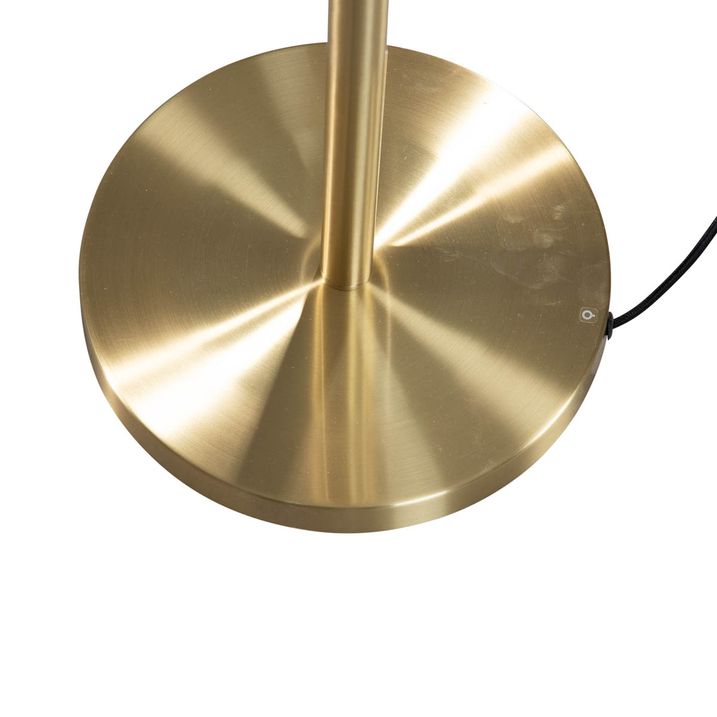 Stojacia lampa mosadz s velúrovým tienidlom hnedá 50 cm - Simplo