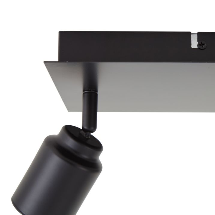 Moderne spot zwart vierkant 3-lichts IP44 - Ducha