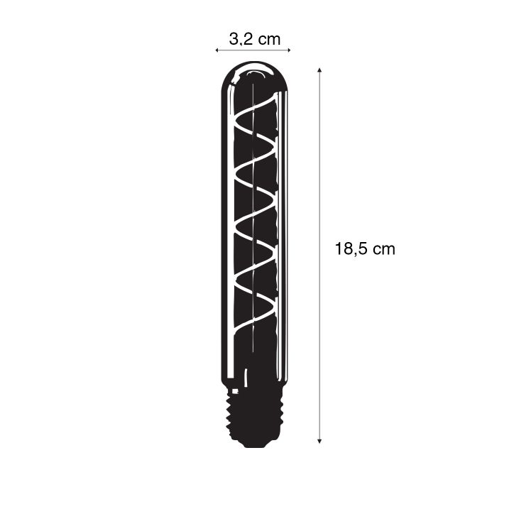 E27 Kısılabilir LED Ampul T30 Altın 2.3W 65 lm 1800K