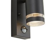 Moderne-utendørs-vegglampe-sort-IP44-med-bevegelsessensor---Ensam