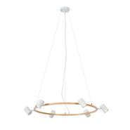 Lámpara-colgante-moderna-con-estampado-de-madera-y-6-luces-blancas---Jeana-Circle
