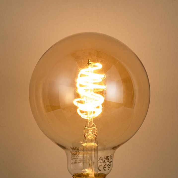 Smart Ceiling Lamp Bronze with Double Shade 45cm incl. WiFi G95 - Pua