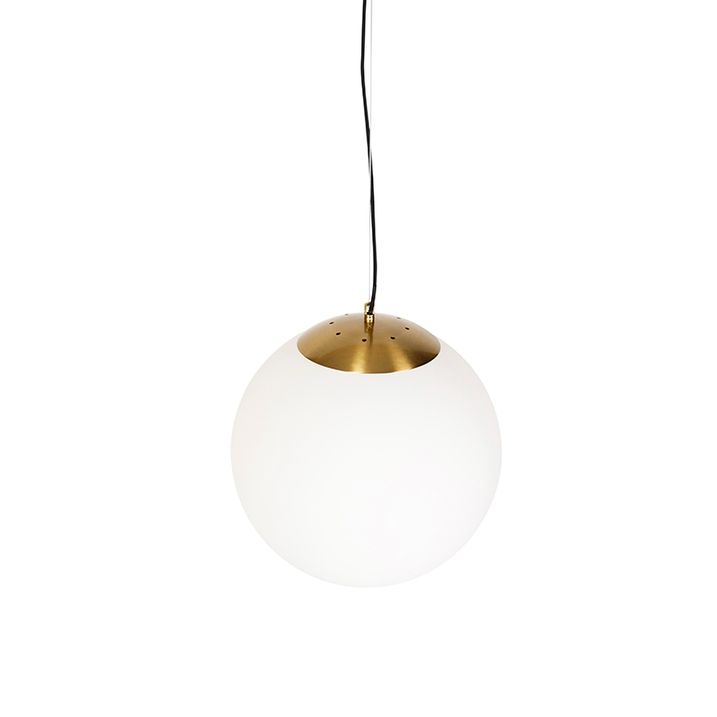 Pametna skandinavska viseća lampa zlatna sa opalnim staklom 40cm uklj. WiFi A60 - Ball 40