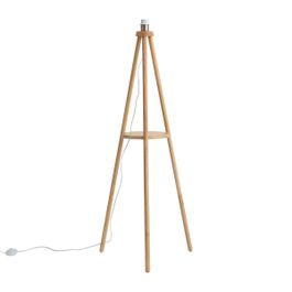 Škandinávska stojacia lampa s trojnožkou drevená - Lou
