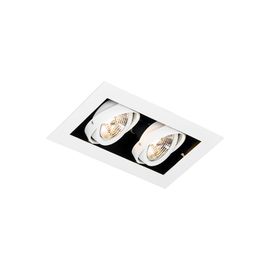 Moderne inbouwspot wit 2-lichts verstelbaar - Oneon 70