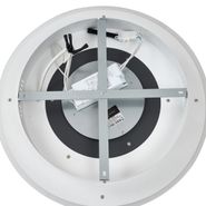 Plafonnier-design-blanc-avec-rond-gris-foncé-avec-LED-dimmable---Taylor