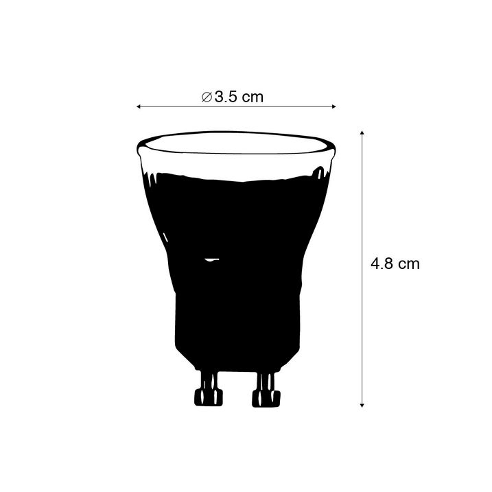 GU10 LED крушка 35mm 3.5W 180lm 2700K