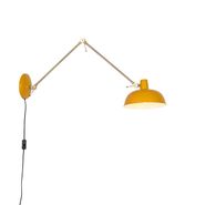Lampada-da-parete-smart-gialla-con-bronzo-incl.-Wifi-P45---Milou