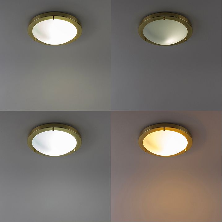 Pametna plafonska lampa zlatna 31 cm IP44 uključujući Wifi A60 - Yuma