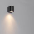 Moderne-buiten-wandlamp-zwart-kunststof-ovaal---Baleno