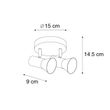 Spot-de-plafond-rond-bronze-inclinable-et-orientable---Karin-2