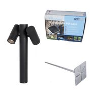 Stående-utelampe-sort-50-cm-2-lys-justerbar---Duo
